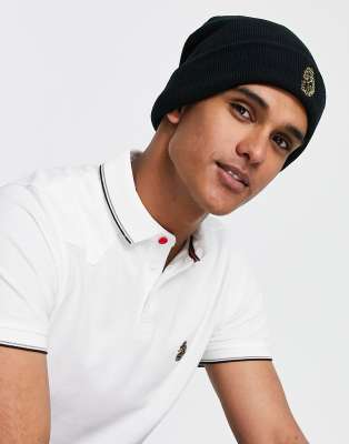 Luke fuji beanie hat-Black