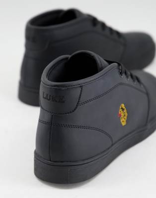 luke black trainers