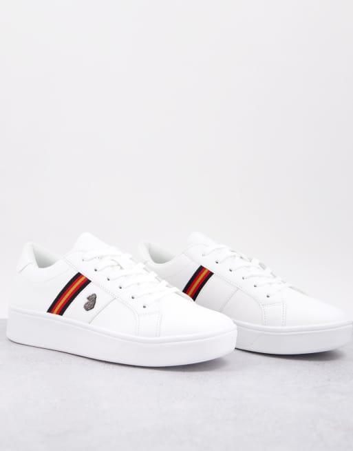 Luke store white trainers