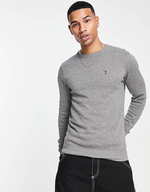 Luke - knitted jumper in grey