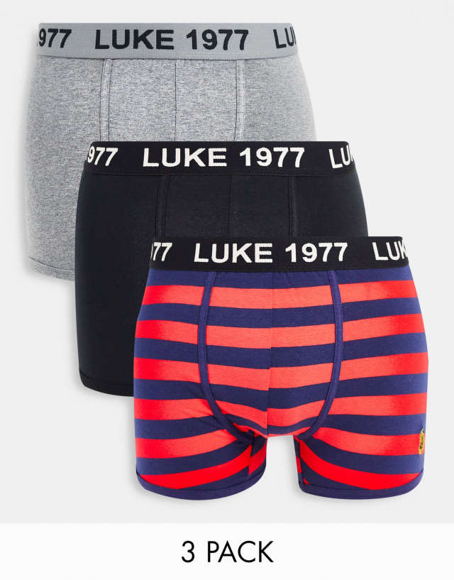 Luke logo trunks in 3 pack