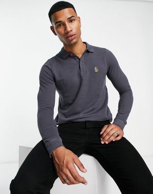 Luke long sleeve polo in gray - Click1Get2 Coupon