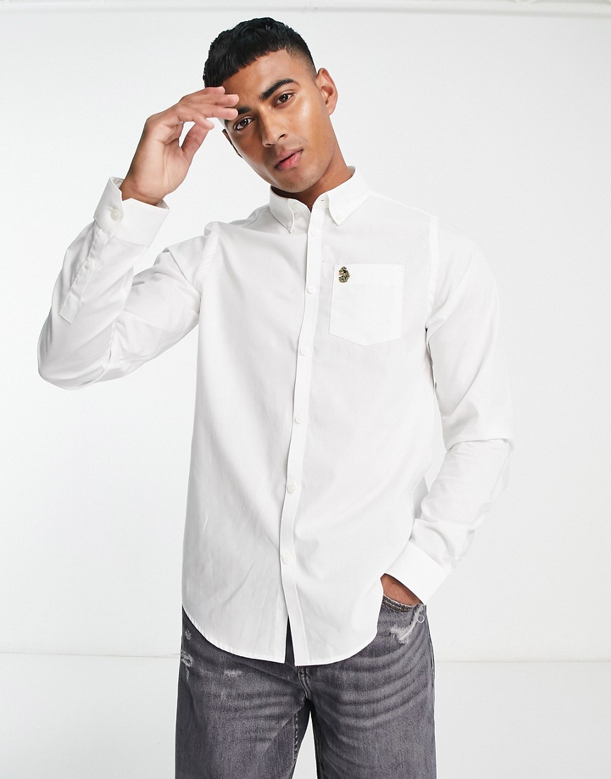 Luke Long Sleeve Shirt In White
