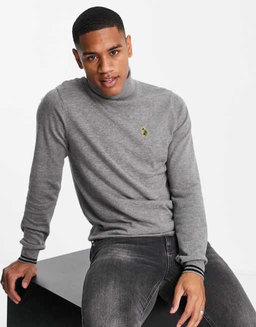 Luke - Maglione a collo alto grigio