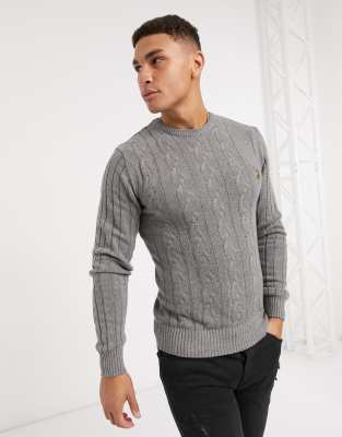 luke 1977 cable knit jumper