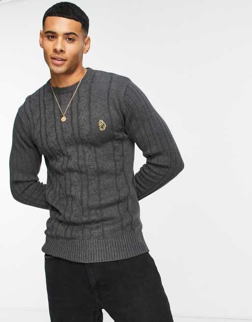 Luke – Morden – Strickpullover mit Zopfmuster und Rundhalsausschnitt