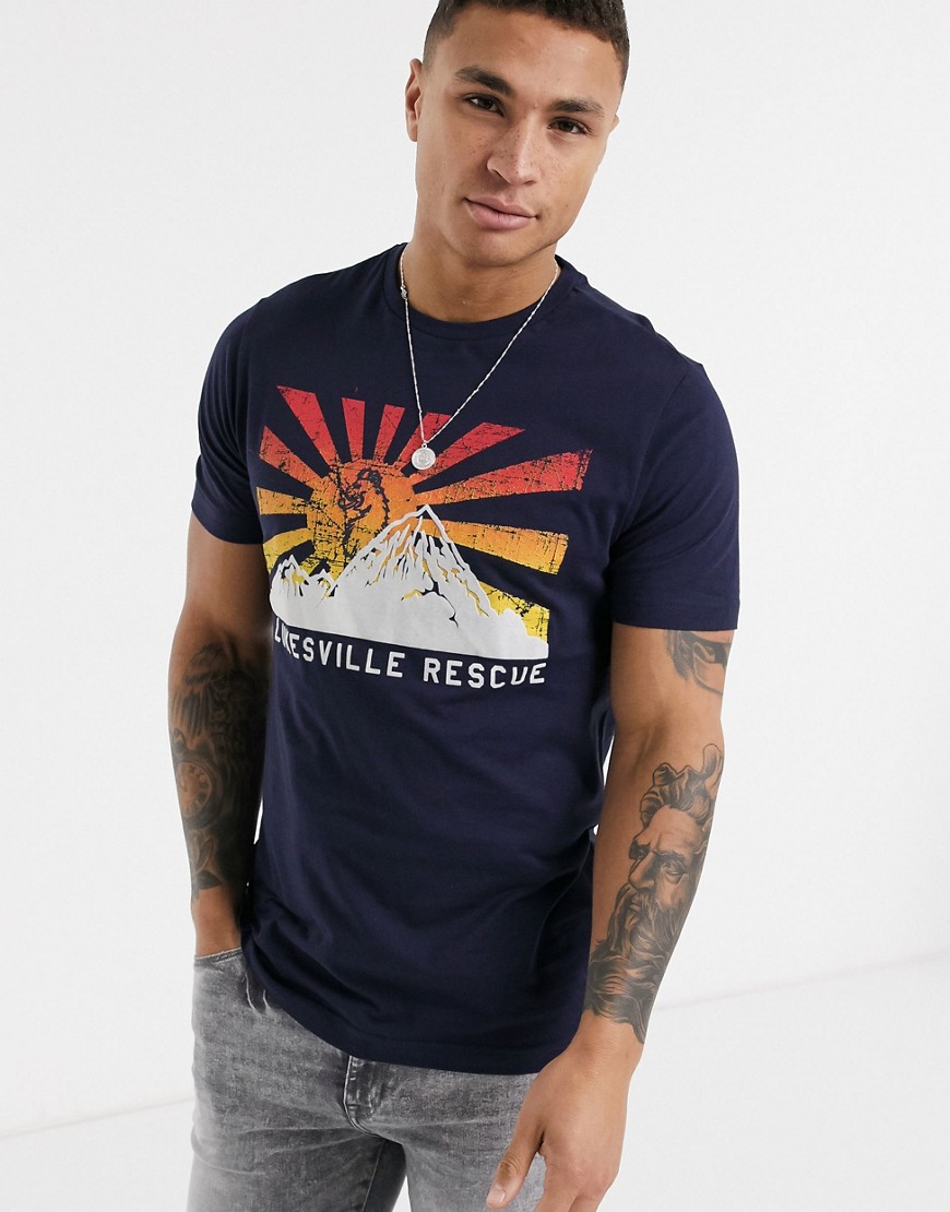 Luke - rescue - T-shirt stampata-Navy