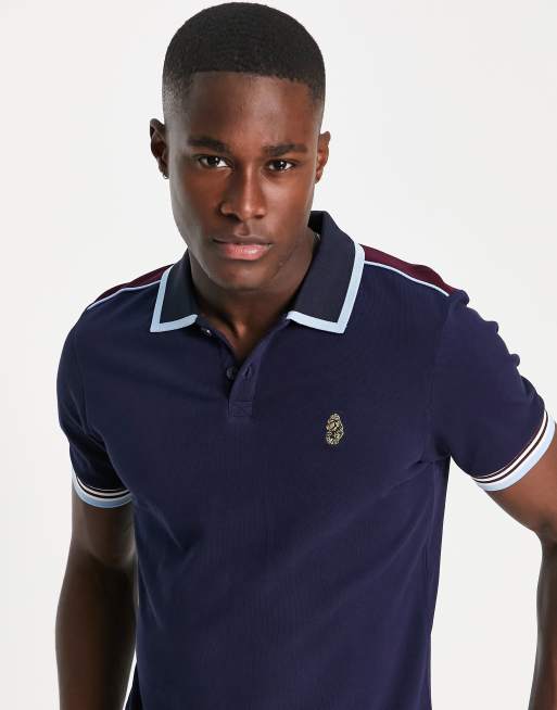 Luke short sleeve polo in navy