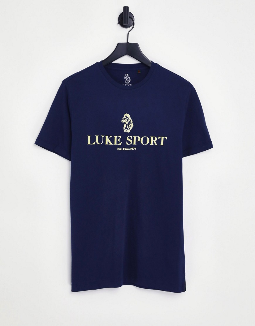 sport graphic T-shirt in navy