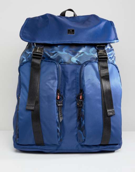 Luke Sport - Keegan - Rugzak met dubbele zakken in marineblauw