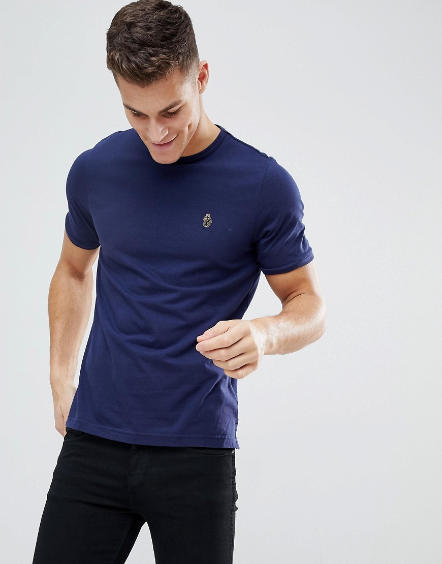 Luke Sport — Traff — Marineblå T-shirt med korte ærmer