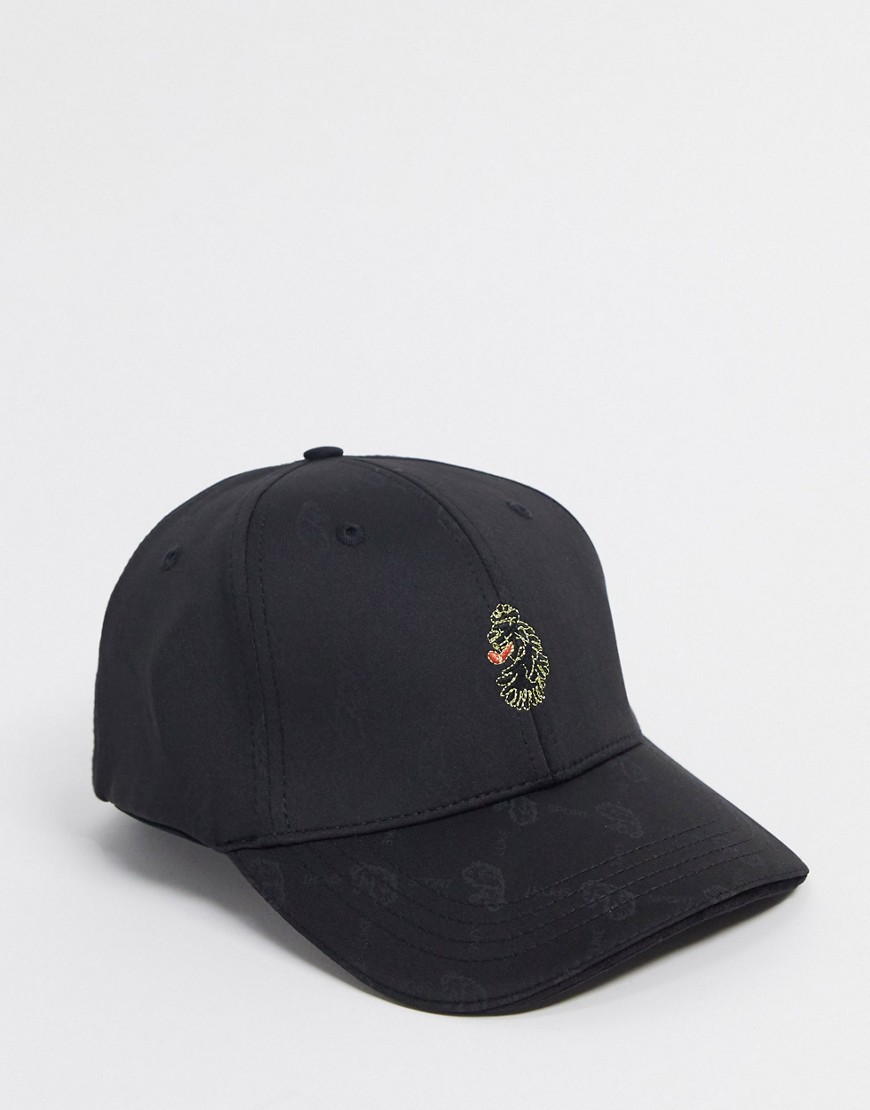 Luke velvet overprinted sports cap-Black