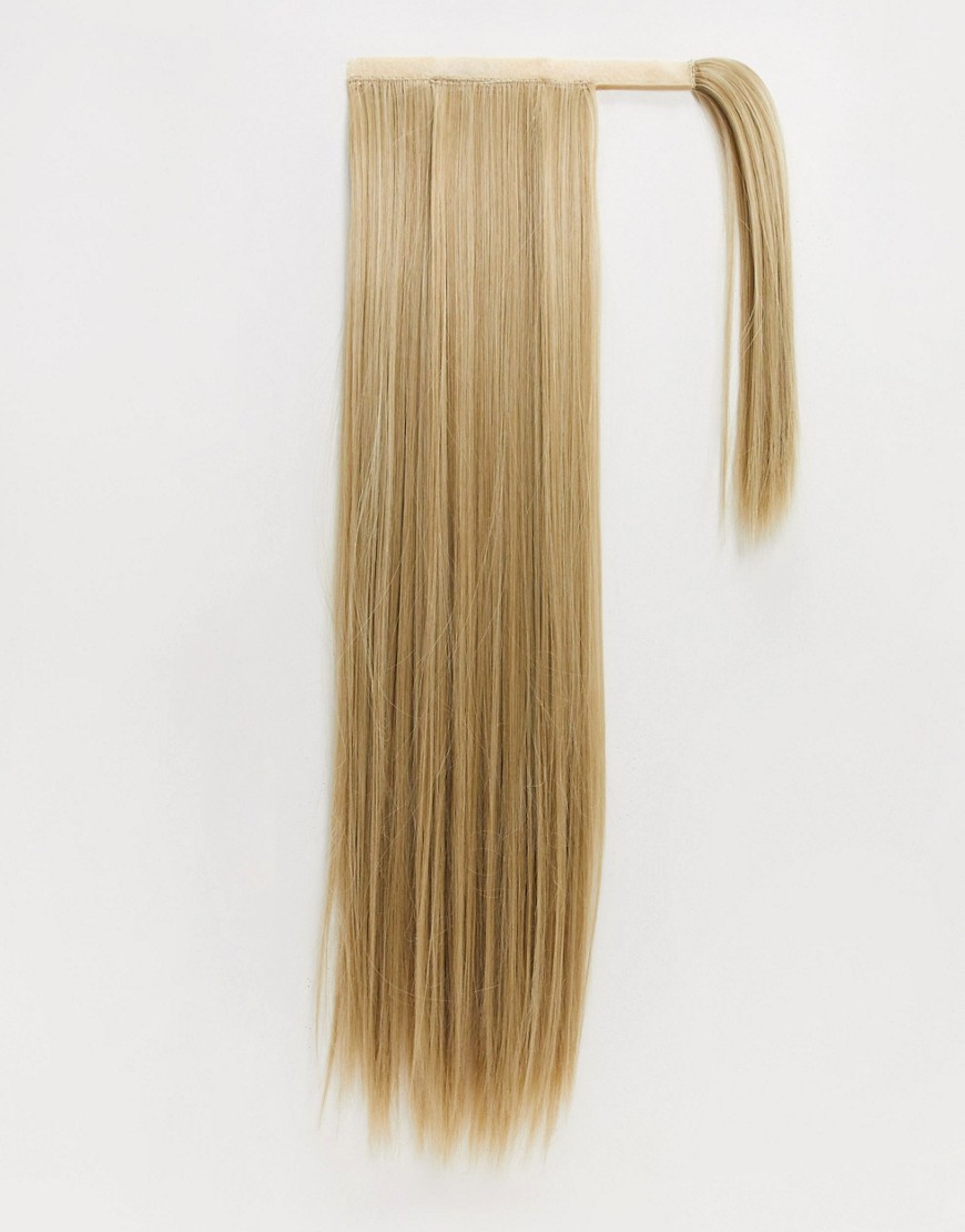 LullaBellz 26 inch straight wraparound ponytail extension in california blonde-Neutral