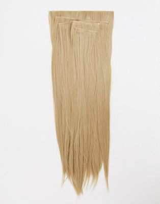 LullaBellz - Set van 5 extra dikke stijle haarextensies van 26 inch met clip in california blond-Beige