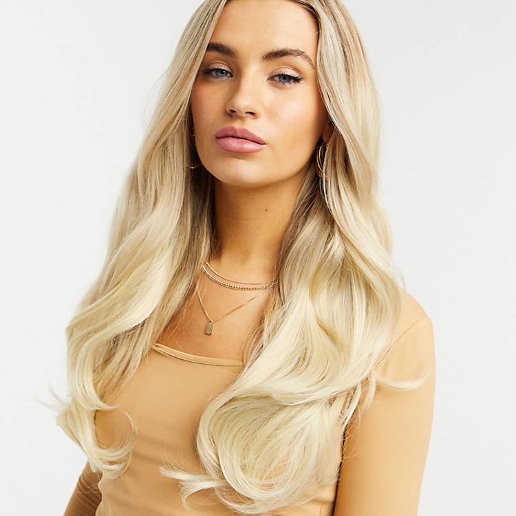 Lullabellz Super Thick 16 inch 5 Piece Blow Dry Wavy Clip In Hair Extensions  | ASOS