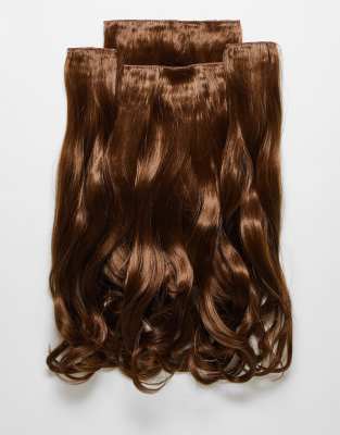 Super Thick 22" 5 Piece Blow Dry Wavy Clip In Hair Extensions-Brunette