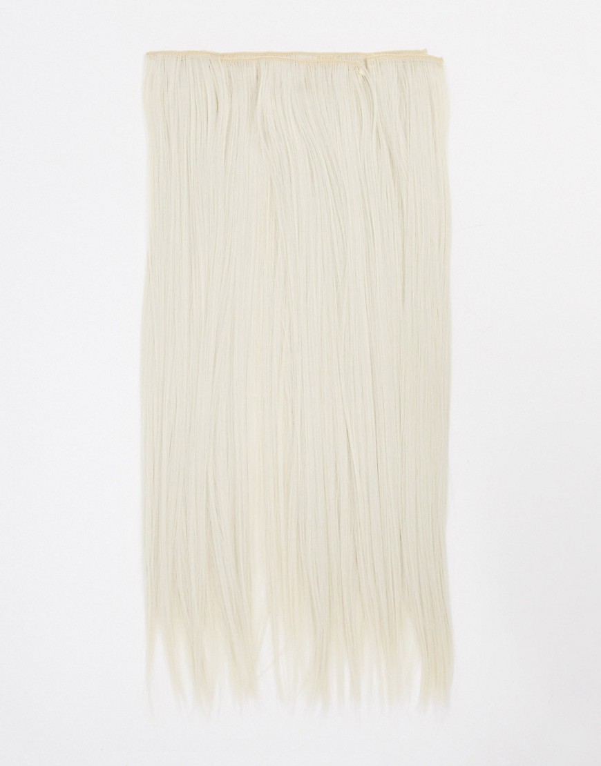 LullaBellz super thick 26 inch 5 piece statement straight clip in hair extensions in bleach blonde-Beige