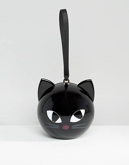 Lulu Guinness Kooky Cat Orb Clutch Bag