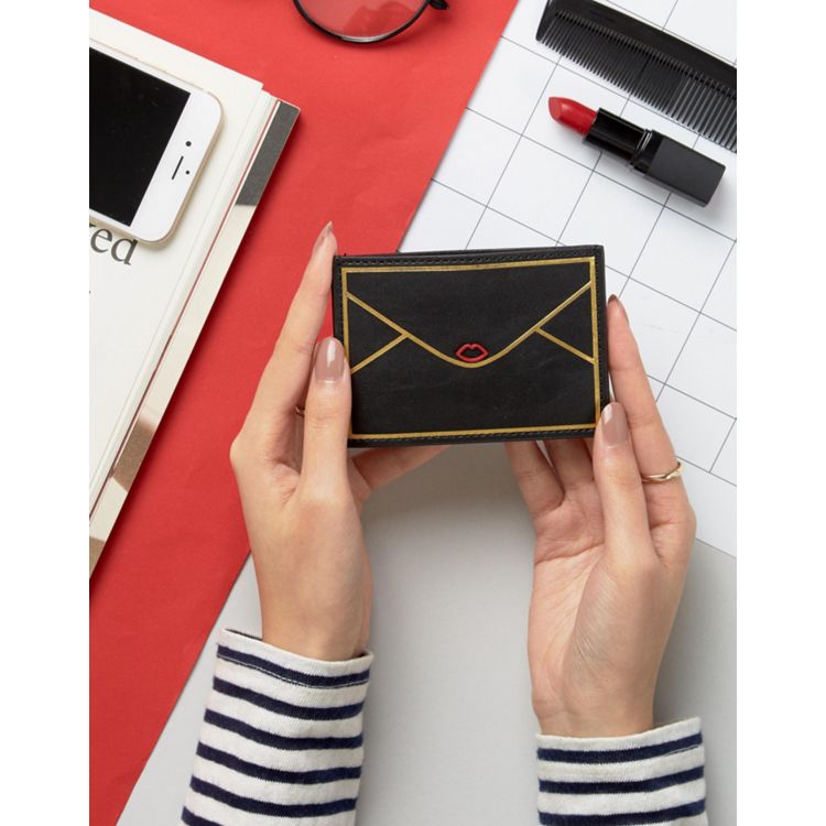 Lulu Guinness Leather Envelope Card Holder | ASOS