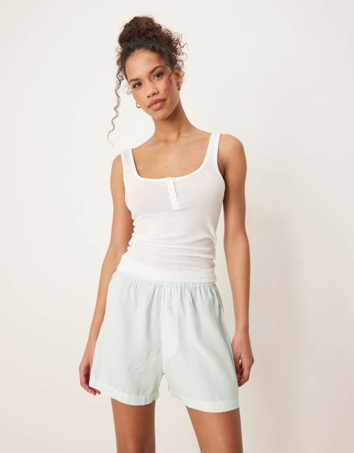 Luna boxer shorts in green stripe, 2 of 5