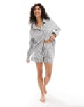 [Luna] Luna Mix & Match oversized pyjama shorts in grey gingham 6 GREY