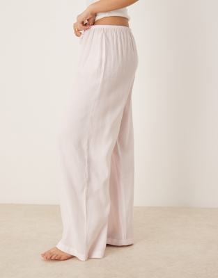 Luna Oversized Pajama Bottoms In Pink