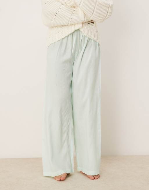 Luna – Pyjama-Hose in gestreiftem Mintgrün mit Oversize-Schnitt, 4 von 5