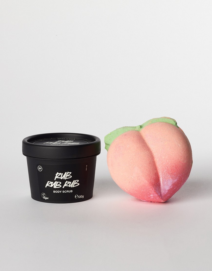 Lush Feelin' Peachy Body Scrub and Bath Bomb Set-No colour