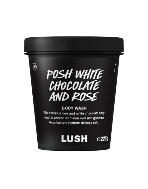 LUSH posh white chocolate and rose body wash 225g - view 1