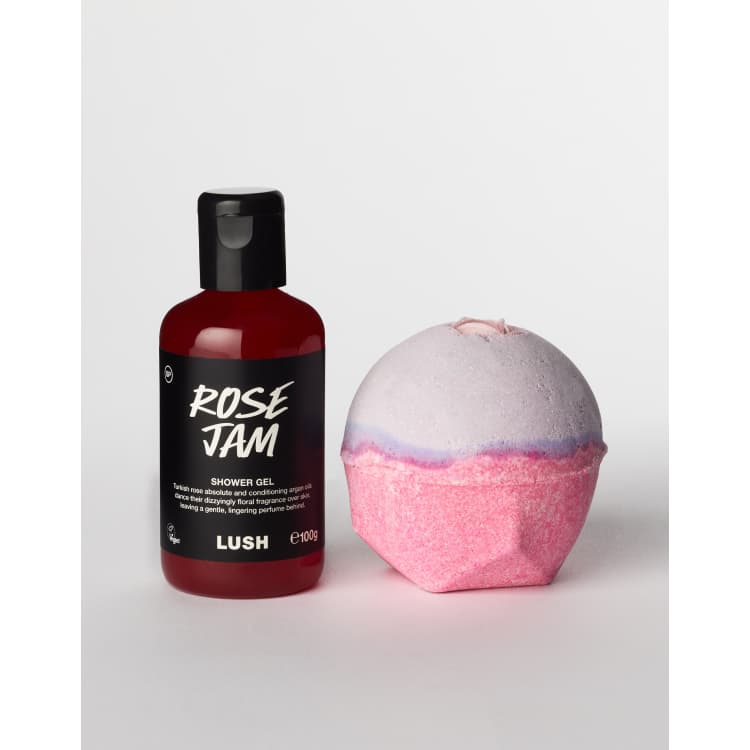 LUSH Sex Bomb Bath Bomb Rose Jam Shower Gel Duo Set ASOS