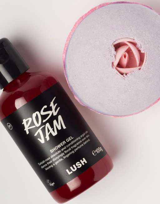 LUSH Sex Bomb Bath Bomb & Rose Jam Shower Gel Duo Set