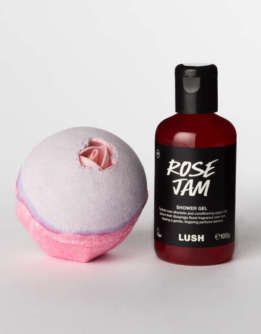 LUSH Sex Bomb Bath Bomb & Rose Jam Shower Gel Duo Set, 3 of 3