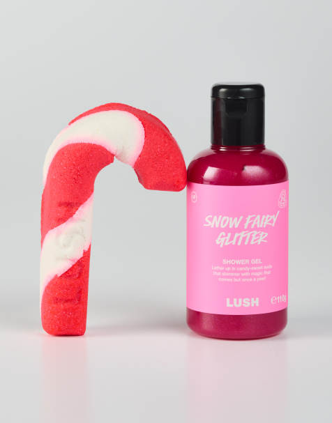 Lush Snow Fairy Shower Gel + Candy Cane Bath Bomb Set - view 1