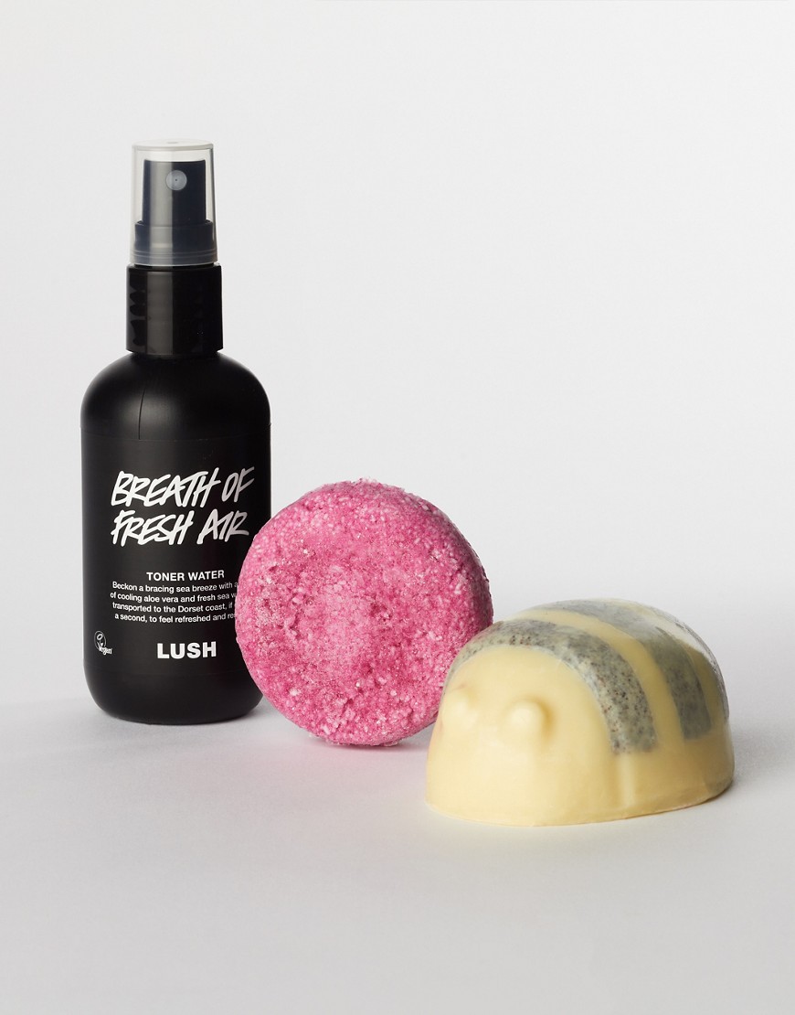 LUSH Summer Essentials Shampoo Bar, Toner Water & Body Butter Discovery Kit-No colour