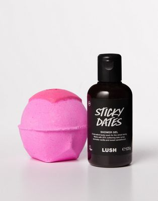 LUSH Sweethearts Bath Bomb and Sticky Dates Shower Gel Valentine's Day Duo Set