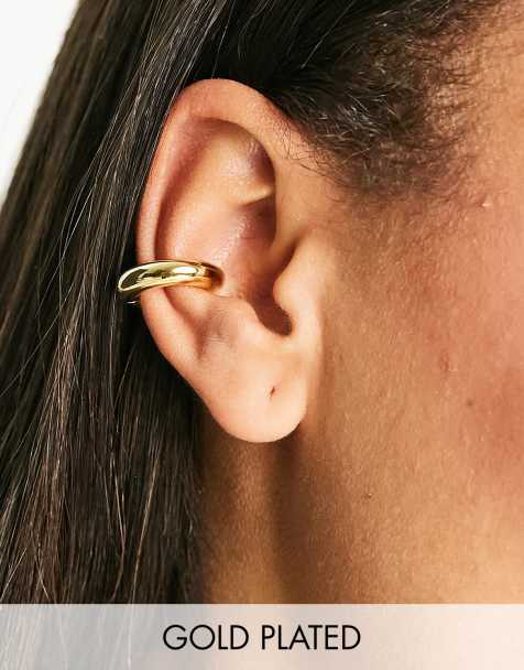 ASOS DESIGN golden wing ear cuff in gold tone