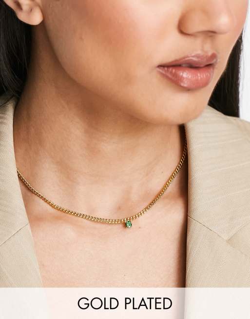 Emerald 14k deals gold necklace