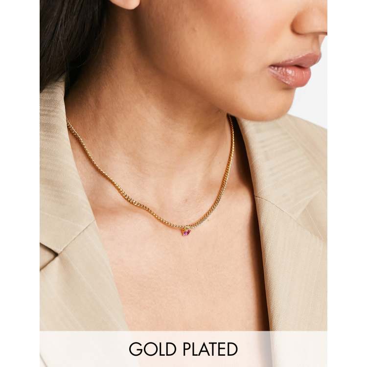 Ruby gold deals plated necklace