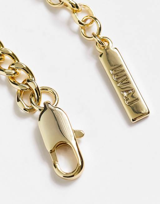 Curb Chain Necklace, Gold plated