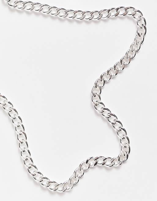 Luv AJ the classique silver plated skinny curb chain necklace