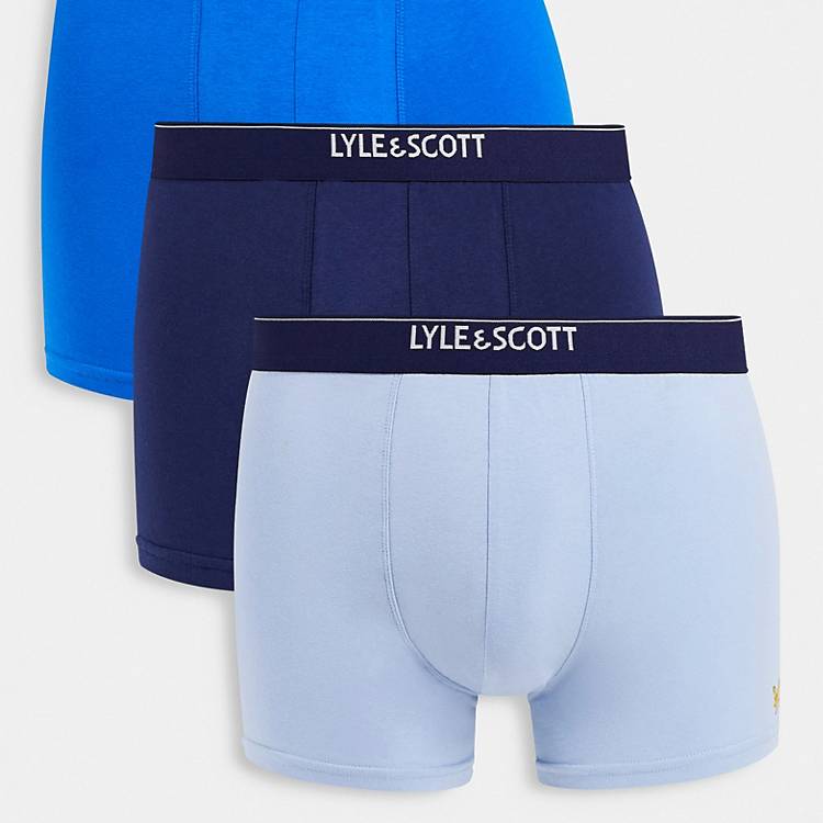 Asos Uomo Abbigliamento Intimo Boxer shorts Boxer shorts aderenti Lyle & Scott Confezione da 3 paia di boxer aderenti blu/rossi 