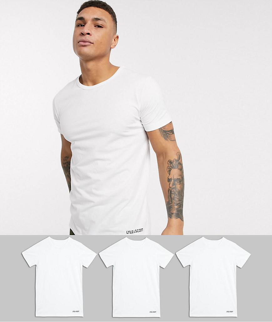 Lyle & Scott 3 pack lounge t shirts in white