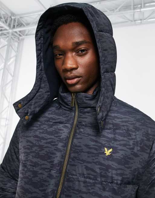 Lyle and scott hooded padded sale jacket navy