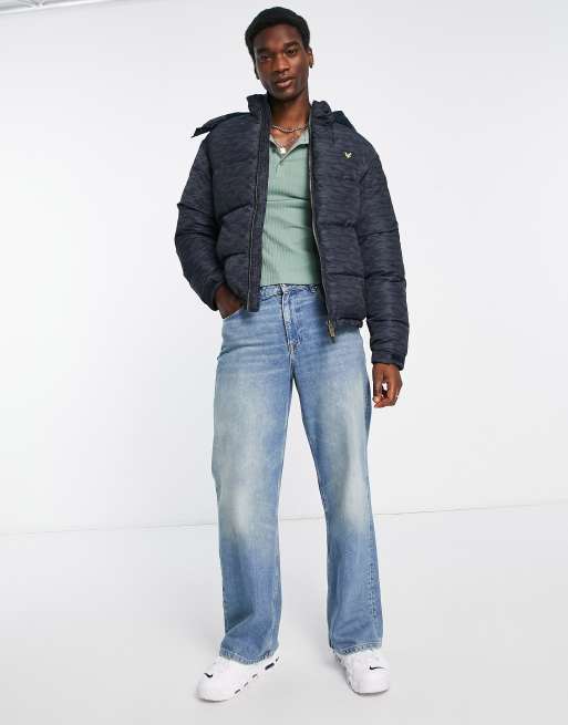 Lyle and scott puffer jacket sale blue