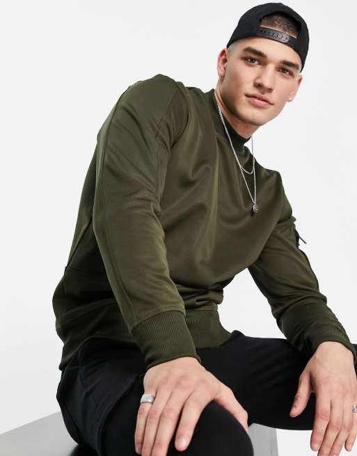 Lyle and scott hot sale green sweatshirt