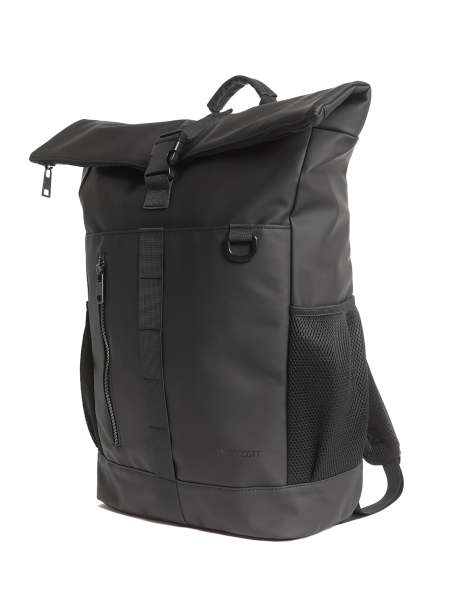 Lyle & Scott Bags weather resistant roll top bag in z865 jet black - view 1