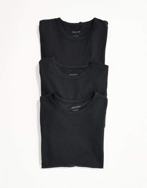 Lyle & Scott  Basic 3 Pack T-shirt in Black - view 1