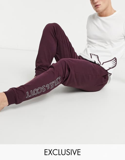 Lyle & Scott Bodywear long sleeve top and lounge pant set