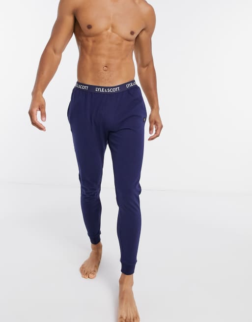 Lyle & Scott - Bodywear - Loungebroek met enkelboorden in marineblauw
