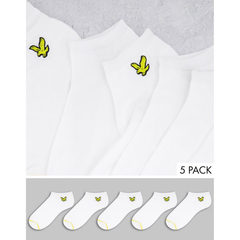 Calzini Uomo Lyle & Scott - Bodywear Ruben - Confezione da 5 paia di calzini sportivi bianchi